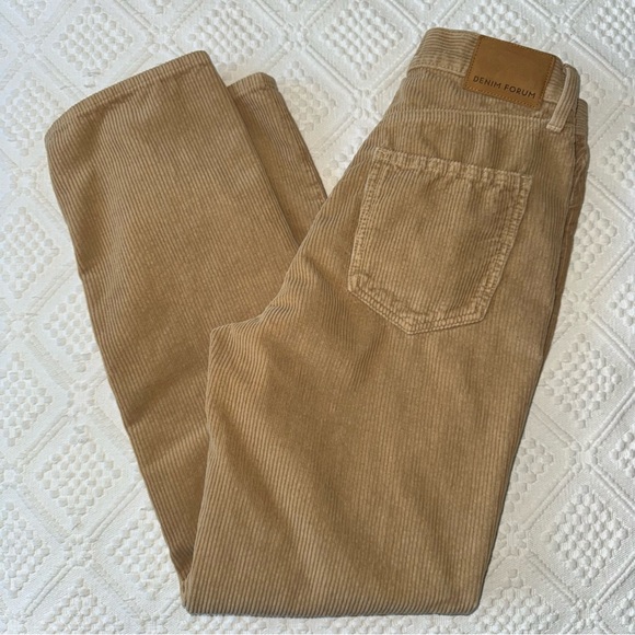 Aritzia Denim Forum The Joni High Rise Loose 29L Beige Corduroy Pants, size 25 - Picture 4 of 9